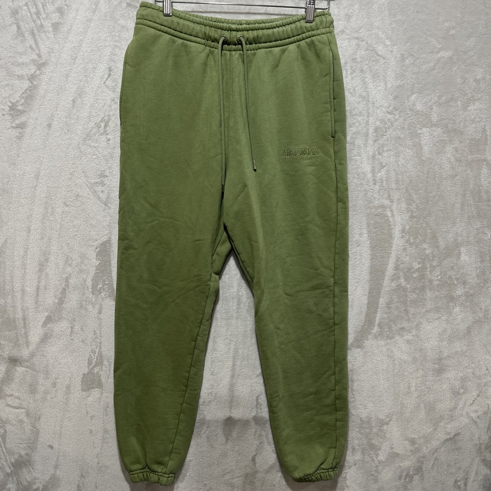 Jordan Wordmark Men's Fleece Pants Size Medium Green FJ0696-340